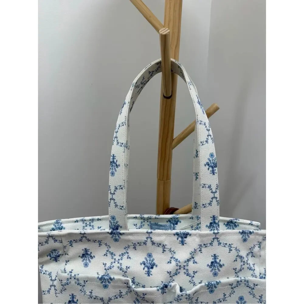 NWT Rare Hill House Pet Tote in Blue Trellis